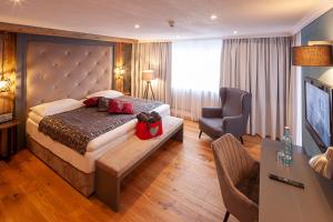 Postel nebo postele na pokoji v ubytování Boutique Hotel die Mittagspitze Superior