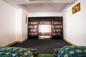 
The library in the hotel
