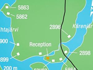 a map showing the location of a resort at Holiday Home Lahdenpohja by Interhome in Kortteinen