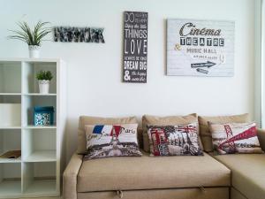 A seating area at Apartment Castillo de Santa Clara-2 by Interhome