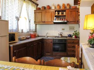 PiaggioriにあるHoliday Home Agrifoglio by Interhomeのキッチン(木製キャビネット、シンク付)