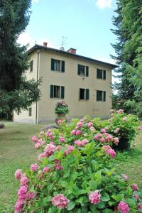 a house with pink flowers in front of it at Villa Laura by Interhome in Agna