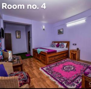 a bedroom with a bed and a room no at Tharbaling HomeStay in Darjeeling