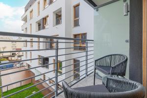 Balkón alebo terasa v ubytovaní Apartment Awanport Gdynia Żeromskiego by Noclegi Renters