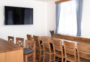 TV a/nebo společenská místnost v ubytování Draslovanka