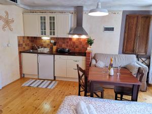 A kitchen or kitchenette at Apartments Bevk Piran