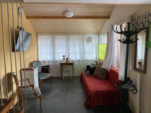 TV a/nebo společenská místnost v ubytování Dorner Rustic Chalet