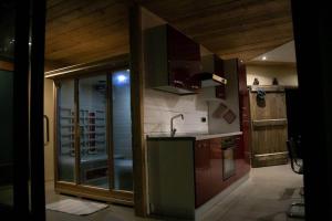a kitchen with a sink and a counter top at LOFT nelle Valli in Pessinetto