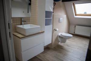 Koupelna v ubytování Hotel Guzy