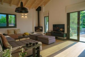 Televízia a/alebo spoločenská miestnosť v ubytovaní Luxury Country House