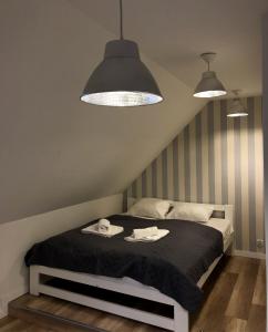 Postel nebo postele na pokoji v ubytování Dom Tkacki - Apartamenty - Pokoje - Jacuzzi