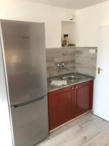 Kuchyňa alebo kuchynka v ubytovaní Leander Apartman Balatonakali