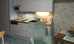 Η κουζίνα ή μικρή κουζίνα στο Villa Baltic Chałupy Apartament 11