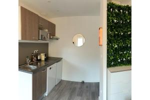a kitchen with a sink and a counter top at STUDIO COSY - HYPERCENTRE - CALME - WIFI - TV in Toulouse