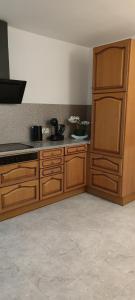 Η κουζίνα ή μικρή κουζίνα στο Schöne und optimal gelegene Wohnung OG