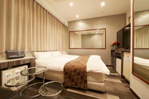 TV a/nebo společenská místnost v ubytování HOTEL Kslit Adult Only