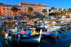 un groupe de bateaux est amarré dans un port dans l'établissement Suite Letizia, à Ajaccio