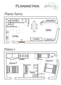 The floor plan of Ca' Gremal - Casa vacanze tra le colline del Garda - Calmasino di Bardolino
