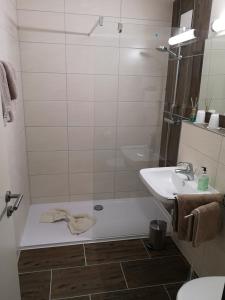 Koupelna v ubytování Ferienwohnung Ausblick + 37 fotografií