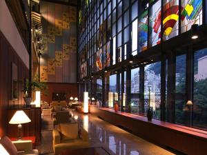 Kinugawa Plaza Hotel tesisinde lounge veya bar alanı