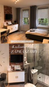 Kúpeľňa v ubytovaní Apartament przy Parku Zdrojowym