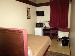 Televiisor ja/või meelelahutuskeskus majutusasutuses Auberge Internationale La Vieille École