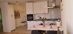 Kuchyň nebo kuchyňský kout v ubytování Apartman Galija 1