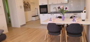 Kuchyň nebo kuchyňský kout v ubytování Apartman Galija 1