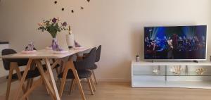 TV a/nebo společenská místnost v ubytování Apartman Galija 1