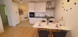 Kuchyň nebo kuchyňský kout v ubytování Apartman Galija 1