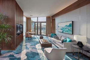 Posezení v ubytování Mandarin Oriental Wangfujing, Beijing