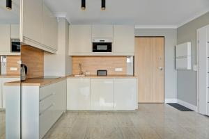 Kuchyňa alebo kuchynka v ubytovaní Avanport Studio Gdynia