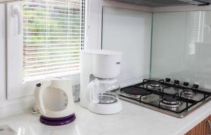 Kuchnia lub aneks kuchenny w obiekcie CHERRY Premium BIANCA Mobile homes Zelena Laguna