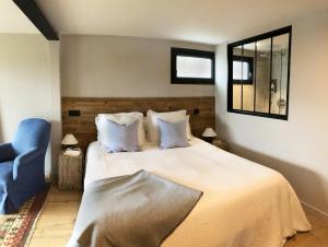 מיטה או מיטות בחדר ב-Vue exceptionnelle sur lac d'Annecy et Montagnes