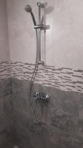 a shower with a shower head in a bathroom at Ая in Vratsa +36 photos