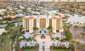 an aerial view of a resort with a marina at Holiday Inn Club Vacations Sunset Cove Resort in Marco Island