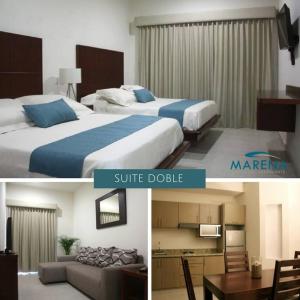 Cama o camas de una habitación en MARENA Suites & Apartments