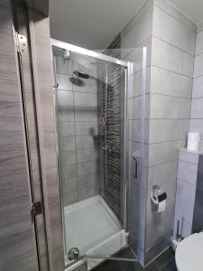 Koupelna v ubytování Hotel City Center