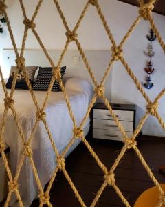 Ένα ή περισσότερα κρεβάτια σε δωμάτιο στο Flat 14 Pipa +55 φωτογραφίες