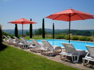 Kolam renang di atau dekat dengan Domaine Leyvinie, gite Mourvedre, close to the Dordogne
