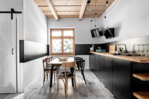 Kuchyň nebo kuchyňský kout v ubytování APARTAMENTY DVOOR1924