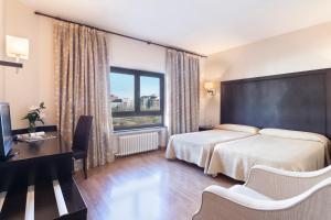 Cama o camas de una habitación en Crisol Riosol