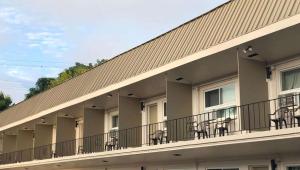 Balkón nebo terasa v ubytování M Star Hotel Mansfield