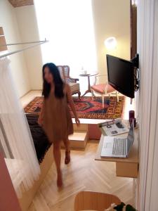 Telewizja i/lub zestaw kina domowego w obiekcie WANZ'inn Design Appartements