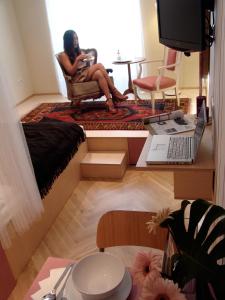 Telewizja i/lub zestaw kina domowego w obiekcie WANZ'inn Design Appartements