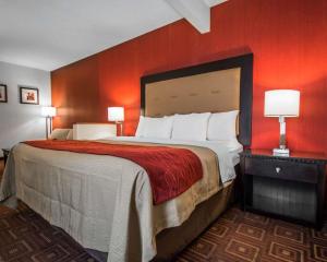 Tempat tidur dalam kamar di Quality Inn & Suites NJ State Capital Area