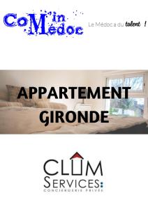 imagen de un dormitorio con cama y ventana en BUREAUX Appartements LESPARRE MEDOC, en Lesparre-Médoc