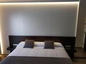 A bed or beds in a room at Hotel Olot Centre