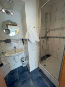 Koupelna v ubytování Gasthaus Felsenwastl