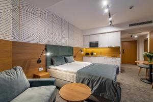 Posteľ alebo postele v izbe v ubytovaní Seaside Apartaments Deluxe 627 + 20 fotografií